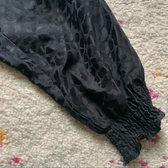 Rebecca Taylor Jacquard Cheetah Peasant Dress sz 4 - Picture 7 of 7